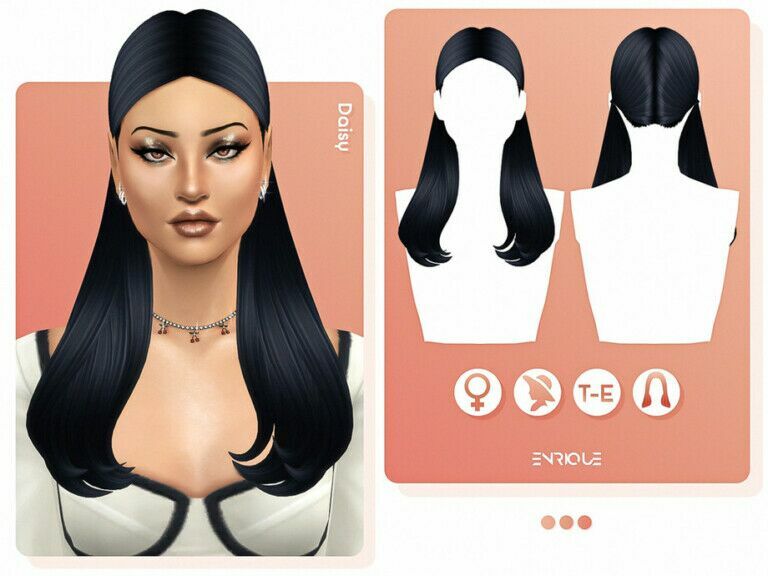 Daisy Hair By Enriques4 Sims 4 CC