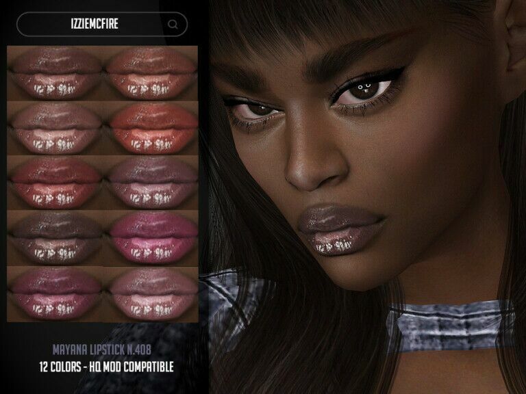 IMF Mayana Lipstick N.408 By Izziemcfire Sims 4 CC