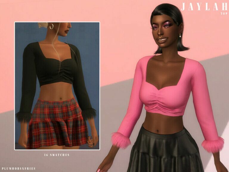 Jaylah TOP By Plumbobs N Fries Sims 4 CC