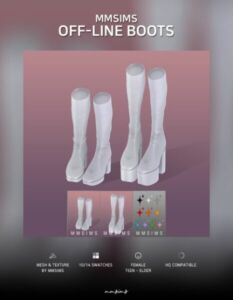 Off-Line Boots At Mmsims Sims 4 CC