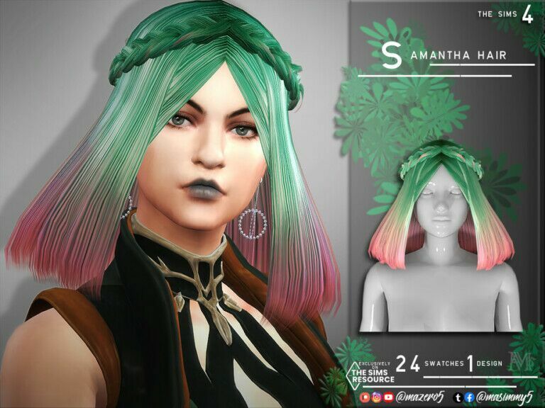 Samantha Hair By Mazero5 Sims 4 CC