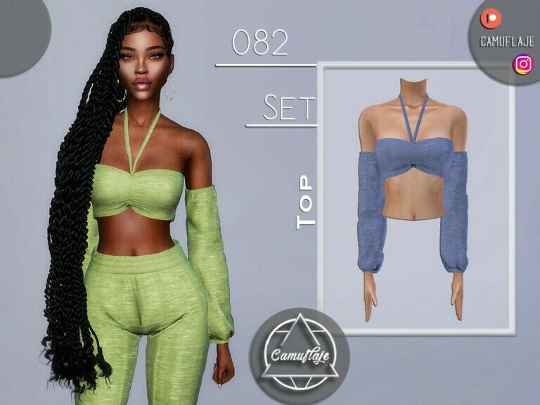 SET 082 – TOP By Camuflaje Sims 4 CC