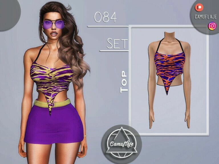 SET 084 – TOP By Camuflaje Sims 4 CC