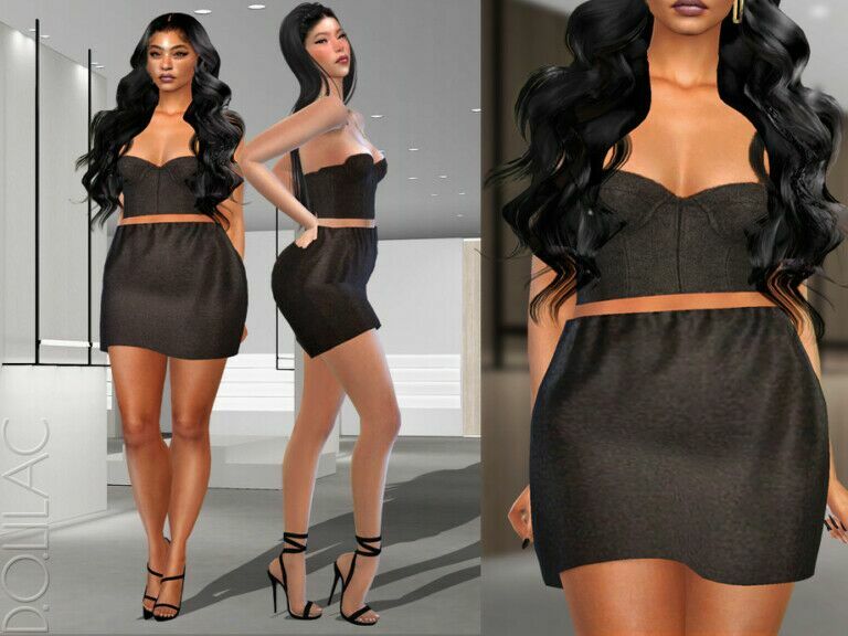 Strapless Bustier TOP [SET] DO327 By D.o.lilac Sims 4 CC