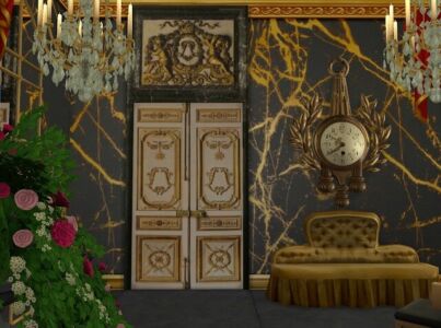 Versailles Door With Angels ON TOP At Anna Quinn Stories Sims 4 CC
