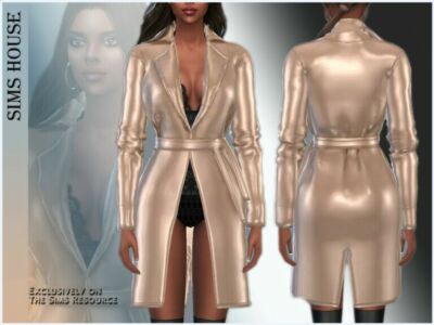 Women’s Leather Coat By Sims House Sims 4 CC