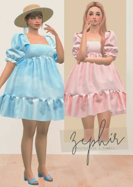 Zephir Dress At Daisy Pixels Sims 4 CC