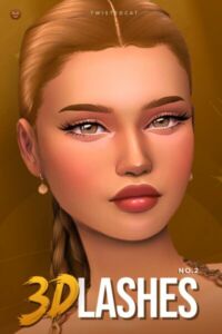 3D Eyelashes NO.2 By Twisted-Cat Sims 4 CC