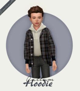 Callum Hoodie – Kids Version By Fabienne Sims 4 CC