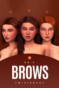 Eyebrow SET NO5 By Twisted-Cat Sims 4 CC