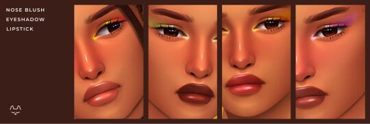 sims 4 cc heatwave makeup set by twisted cat 2