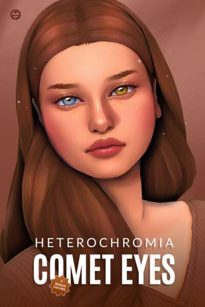 Heterochromia Comet Eyes By Twisted-Cat Sims 4 CC