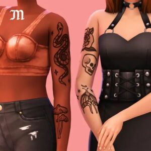 Homemade Tattoos – Maxis Match Tattoos By Myshunosun Sims 4 CC