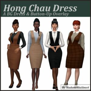 Hong Chau Dress By Madameria Sims 4 CC