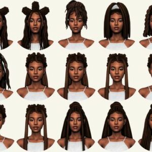 Locs Collection By Sheabuttyr Sims 4 CC Download