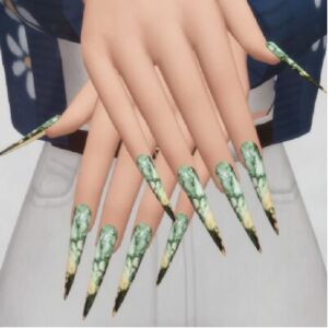 Nails SET N023 By Sims4Snow Sims 4 CC