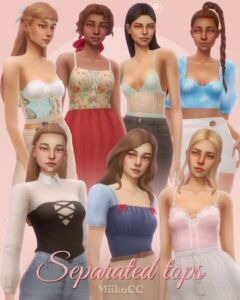 Separated Tops By Miiko Sims 4 CC