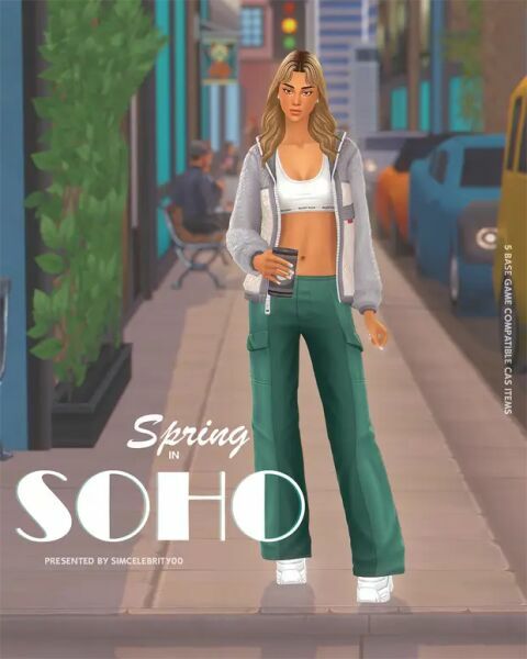 Spring In Soho – Mini SET By Simcelebrity00 Sims 4 CC