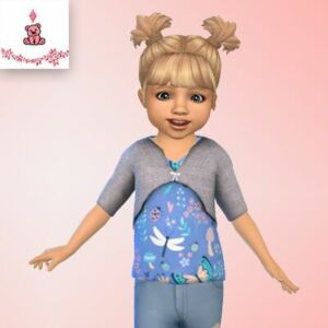 Toddler TOP + Sweater By Lewbertsn00Tles Sims 4 CC