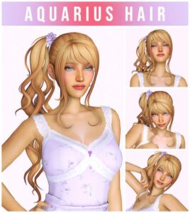 Aquarius Hair By Kamiiri Sims 4 CC