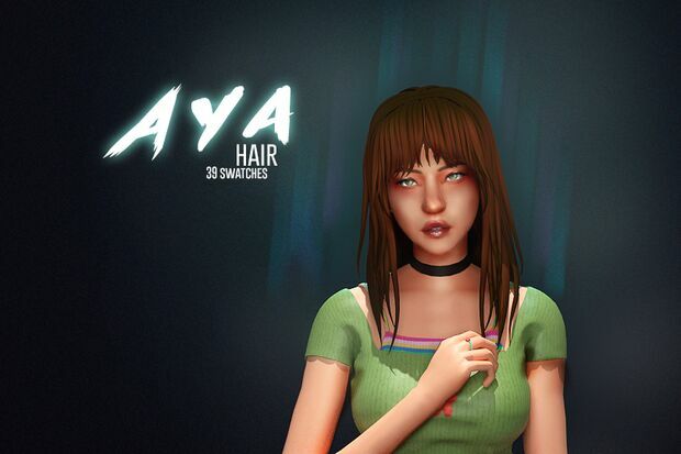 AYA Hair By DRO Sims 4 CC