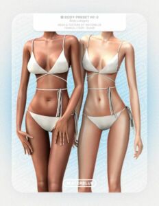 Body Preset N1-2 By Waterblue Sims 4 CC
