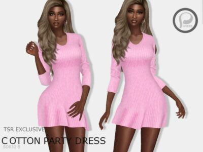 Cotton Party Dress By Pizazz Sims 4 CC