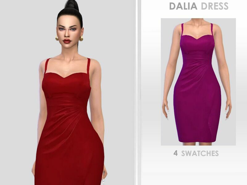 Dalia Dress By Puresim Sims 4 CC