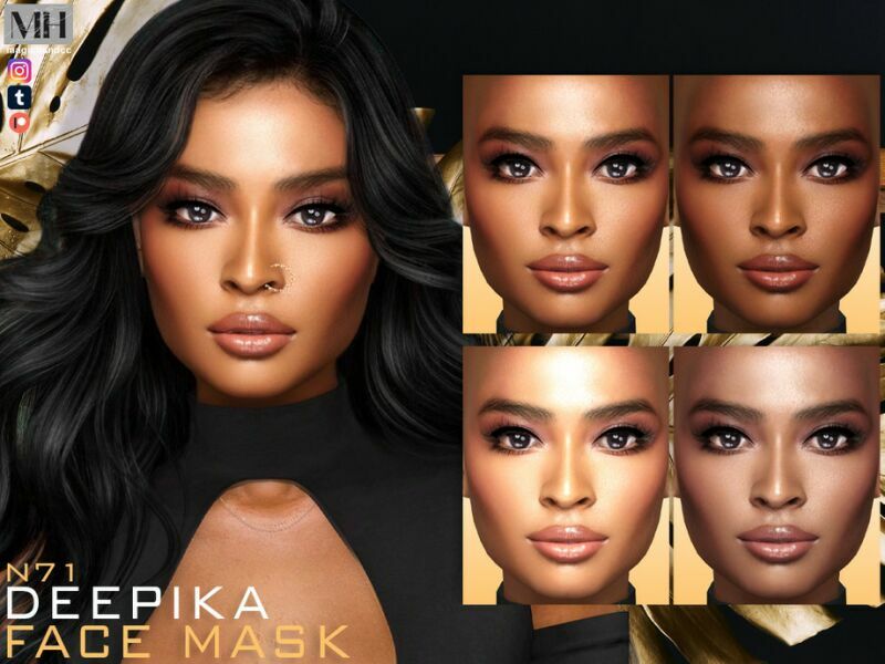 Deepika Face Mask N71 By Magichand Sims 4 CC