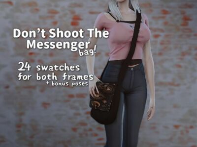 Don’t Shoot The Messenger BAG + Poses By DRO Sims 4 CC
