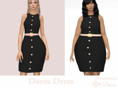 Dores Dress By Dissia Sims 4 CC