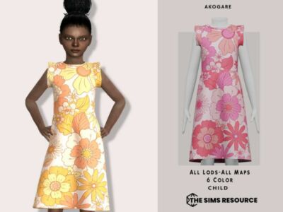 Elsie Dress By _Akogare_ Sims 4 CC