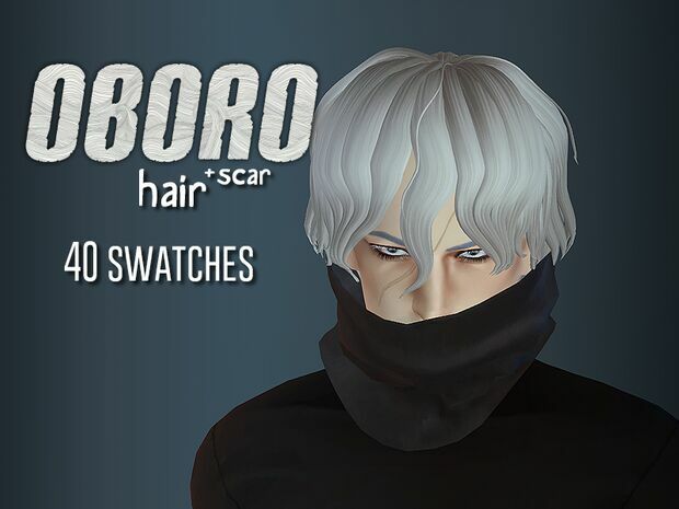 Gintama Oboro- Hair By DRO Sims 4 CC