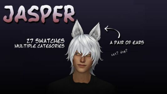 Jasper – ACC Wolf/Cat Ears By DRO Sims 4 CC