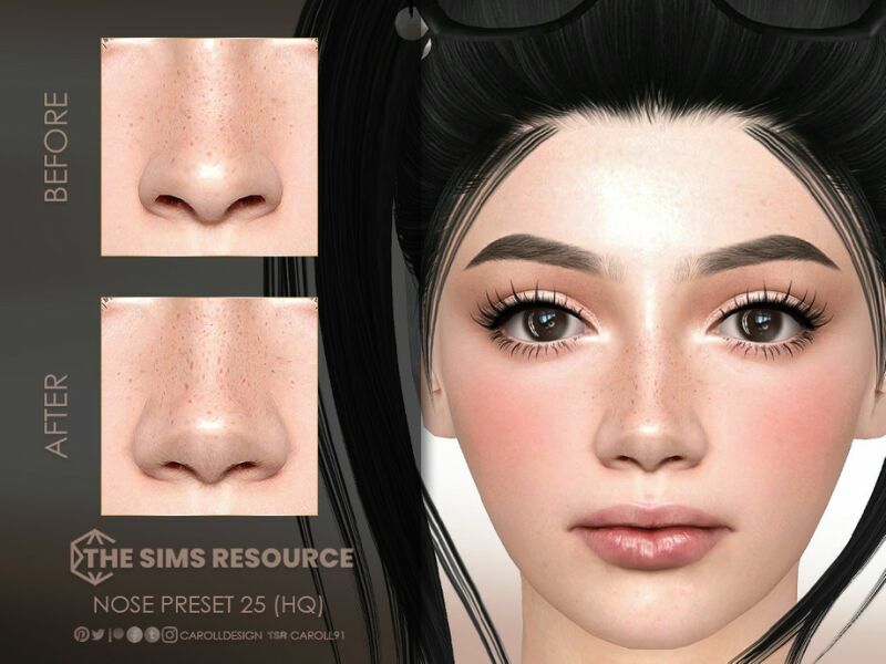 Nose Preset 25 (HQ) By Caroll91 Sims 4 CC