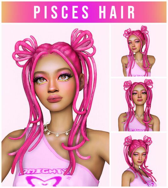 Pisces Hair By Kamiiri Sims 4 CC