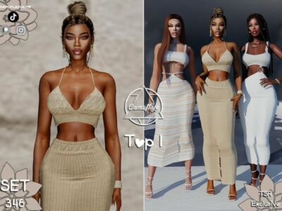 Santorini Collection – Knit TOP By Camuflaje Sims 4 CC