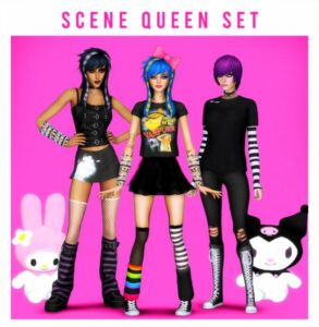 Scene Queen SET By Kamiiri Sims 4 CC