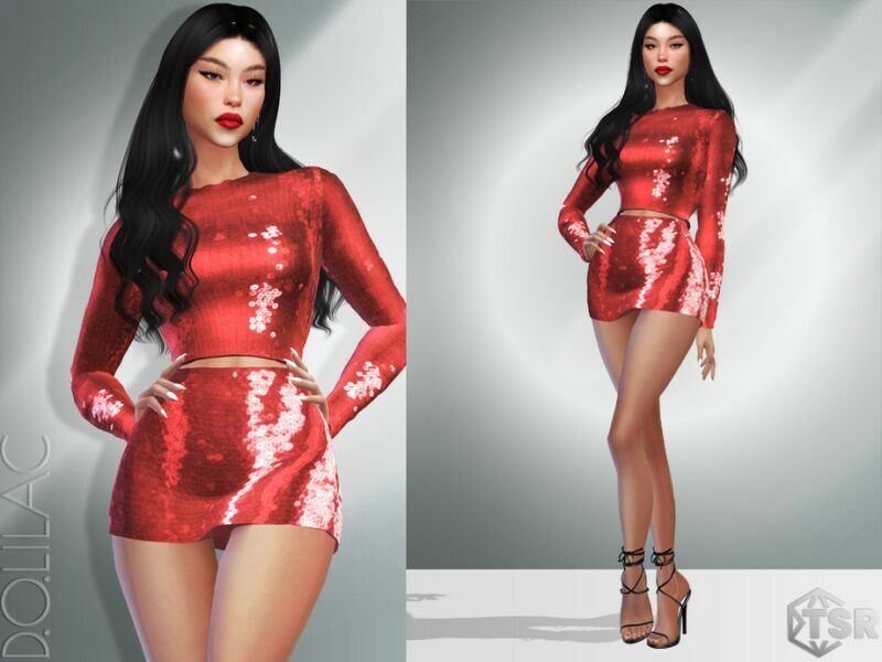 Sequined TOP [SET] DO998 By D.o.lilac Sims 4 CC