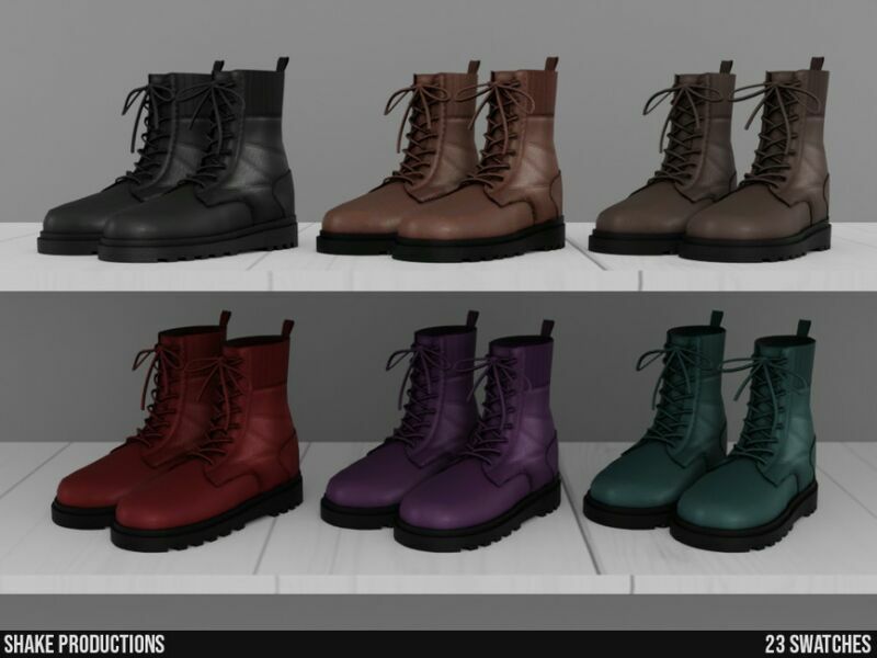 sims 4 cc 959 leather boots female by shakeproductions 2