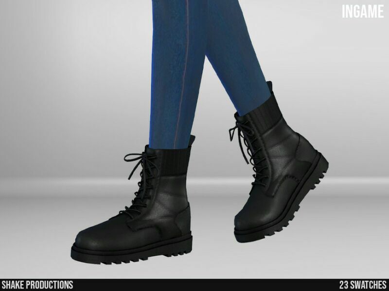 sims 4 cc 959 leather boots female by shakeproductions 3