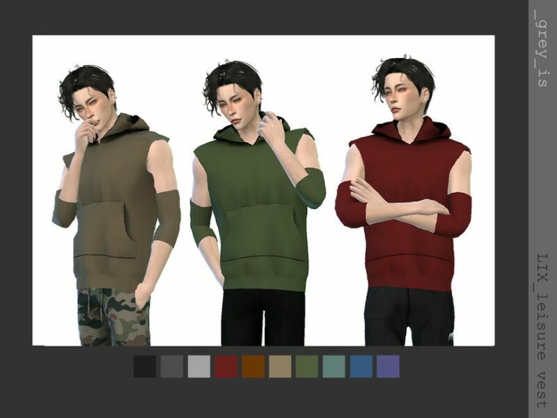 _LIX_ 017 Leisure Vest By Greyis Sims 4 CC