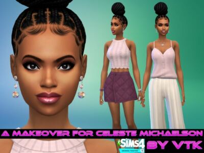 A Celeste Michaelson Makeover By VTK By VTK Sims 4 CC