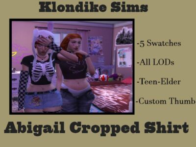 Abigail Crop TOP Sims 4 CC