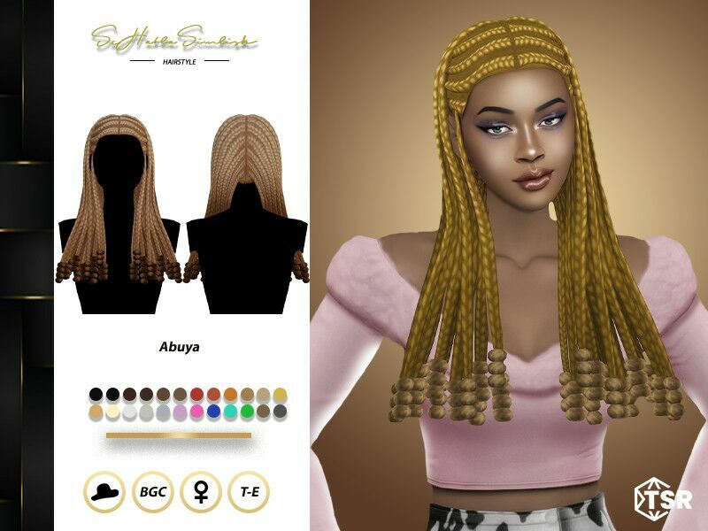 Abuya Hairstyle Sims 4 CC