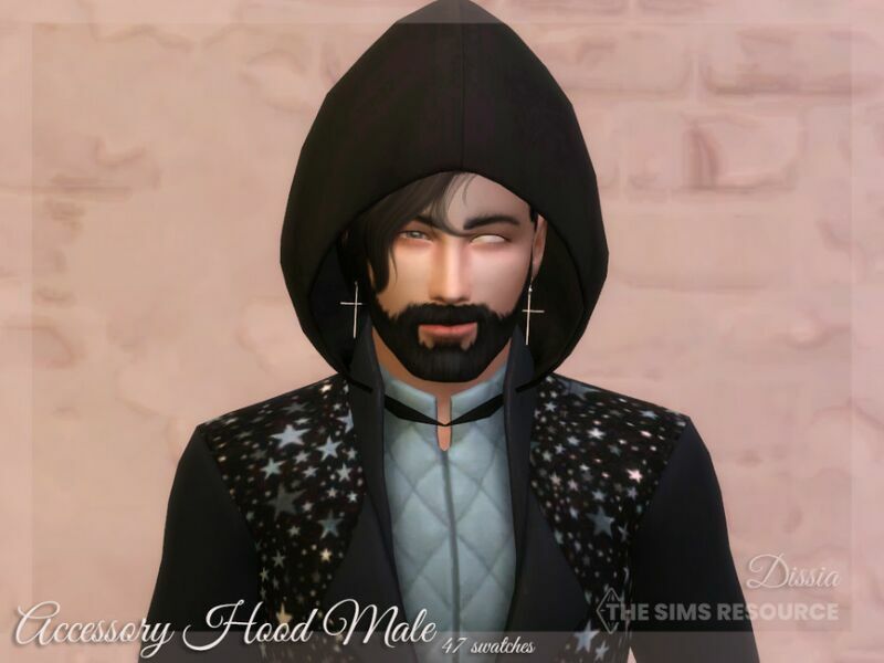 Accessory Hood Male By Dissia Sims 4 CC