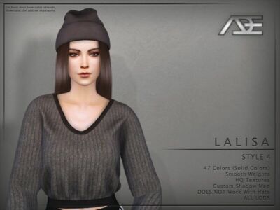 ADE – Lalisa Style 4 (Hairstyle) Sims 4 CC