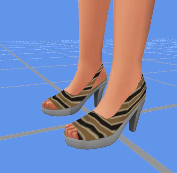 sims 4 cc af s4 basegame slingback platform pumps recolors by vtk 11