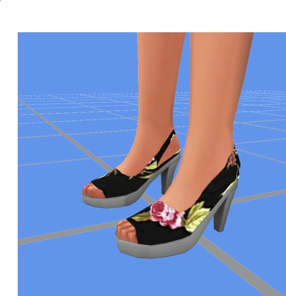 sims 4 cc af s4 basegame slingback platform pumps recolors by vtk 4