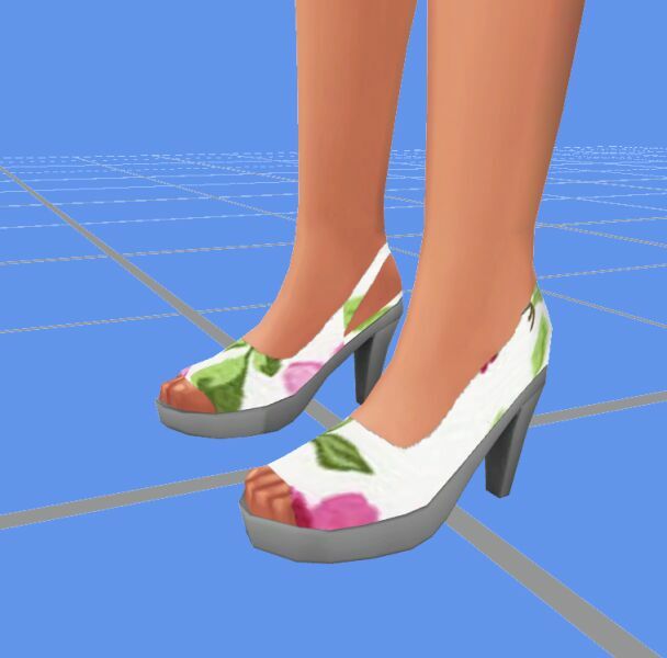 sims 4 cc af s4 basegame slingback platform pumps recolors by vtk 6